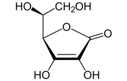 Chemische Formel von Ascorbinsäure